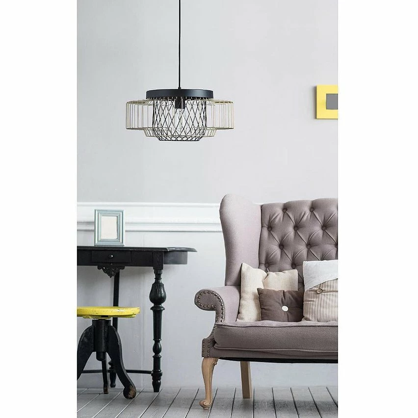 Grosses soldes đ ATHM Design Suspension CAGO Noir - abat jour Metal đ â Image 2