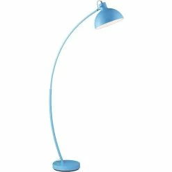 Bon marché ❤️ ATHM Design Lampadaire CARMELLA Bleu - abat jour Metal pieds Metal 🔔