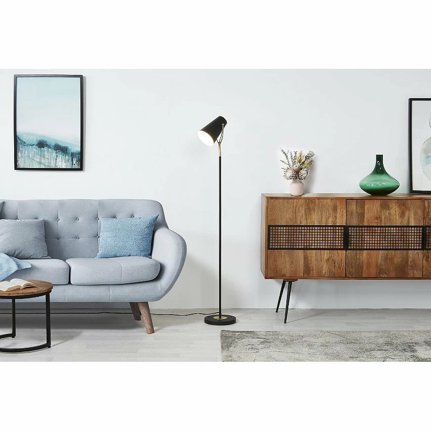 Top 10 ❤️ ATHM Design Lampadaire RISPA Noir - abat jour Metal pieds Metal 👏 – Image 2