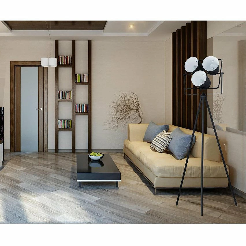 Meilleur prix đ ATHM Design Lampadaire ASARE Noir - abat jour Metal Noir pieds Metal Noir đ€© â Image 2