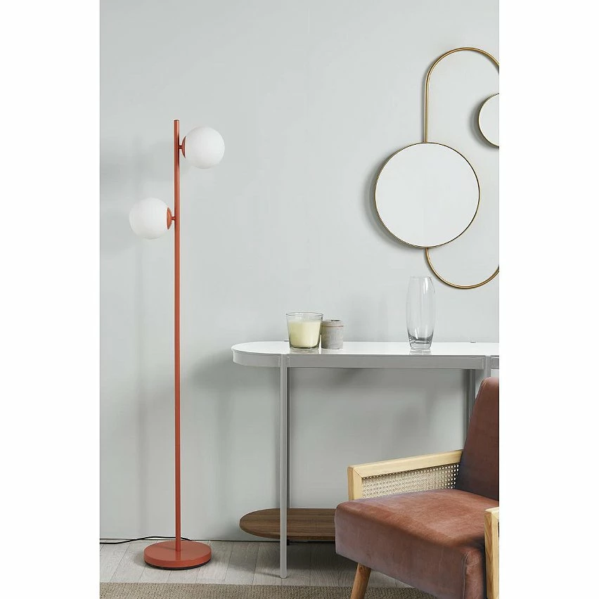 Coupon đ ATHM Design Lampadaire RETRO Marron - abat jour verre pieds metal brossĂ© đ â Image 5